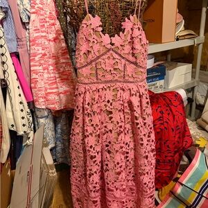 Self portrait Lace Spaghetti Strap Dress